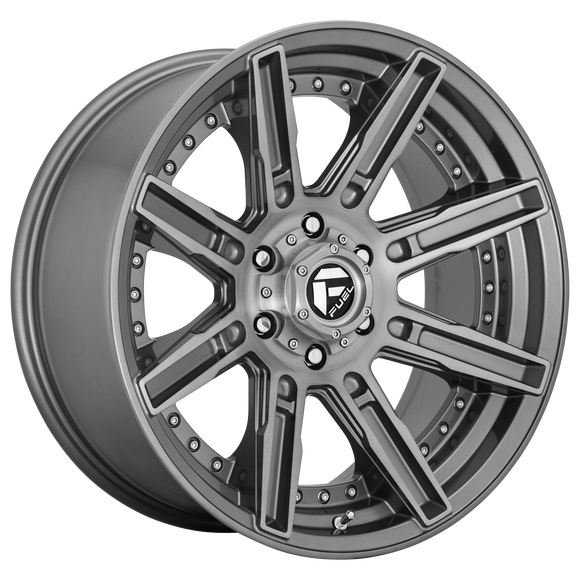 20X10 Fuel D710 ROGUE PLATINUM BRSH-GNMTL-TTC 5X127 ET-18 wheel/rim
