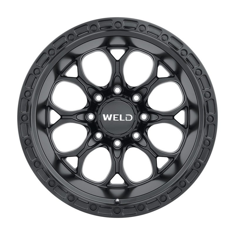 20x10 WELD Off-Road Ledge8 Black / Black Ring 8x165.1 8x6.5 ET-18 Wheel