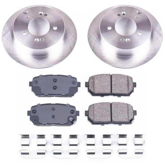PowerStop OE Stock Replacement Low-Dust Ceramic Brake Pad and Rotor Kit