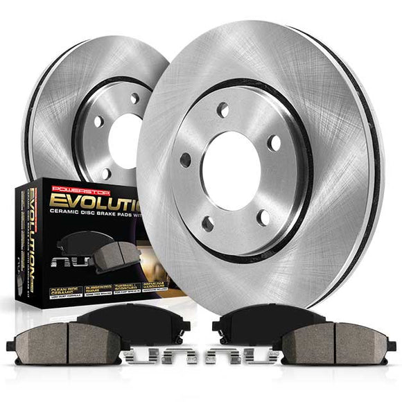 PowerStop OE Stock Replacement Low-Dust Ceramic Brake Pad and Rotor Kit