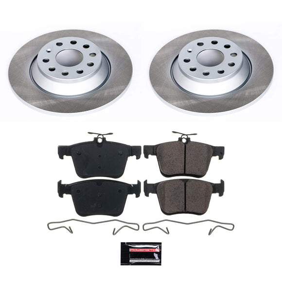 PowerStop Semi-Coated Rotor and Low-Dust Ceramic Brake Pad Kit