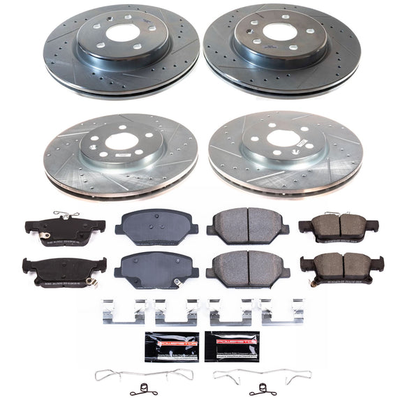 PowerStop Z23 Daily Driver Carbon-Fiber Ceramic Brake Pad and Drilled & Slotted