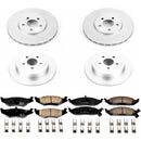 PowerStop Genuine Geomet Coated Rotor and Low-Dust Ceramic Brake Pad Kit