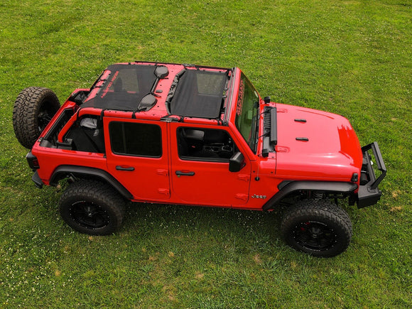 Rough Country Mesh Bikini Top Plus Black For Jeep Wrangler 18-23