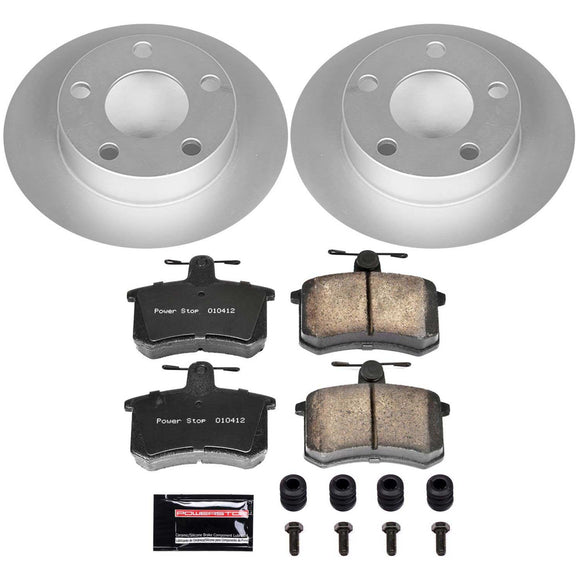 PowerStop Genuine Geomet Coated Rotor and Carbon-Fiber Ceramic Brake Pad Kit