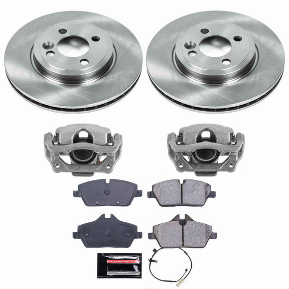 PowerStop OE Stock Replacement Low-Dust Ceramic Brake Pad, Rotor and Caliper Kit