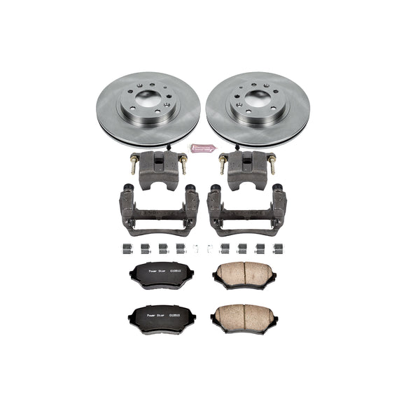 PowerStop OE Stock Replacement Low-Dust Ceramic Brake Pad, Rotor and Caliper Kit