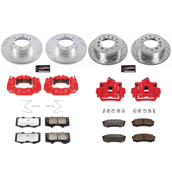 PowerStop Z36 Truck and SUV Ceramic Brake Pad, Drilled & Slotted Rotor, and Cali