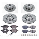 PowerStop OE Stock Replacement Low-Dust Ceramic Brake Pad and Rotor Kit