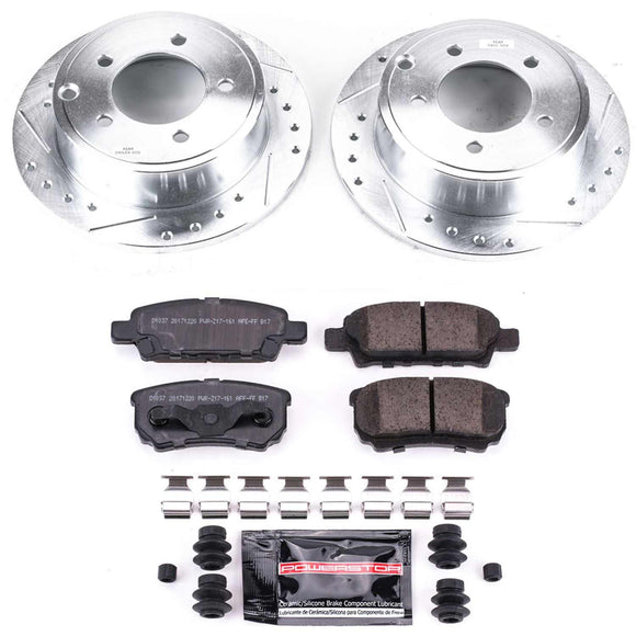 PowerStop Z23 Daily Driver Carbon-Fiber Ceramic Brake Pad and Drilled & Slotted