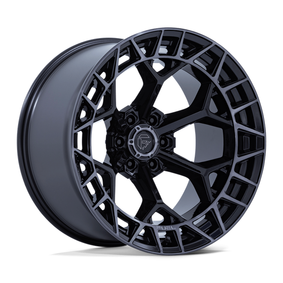 17x9 Fuel Off-Road FC873 CHARGER Gloss Black Brushed Face Dark Tint 6x135 ET1 CB
