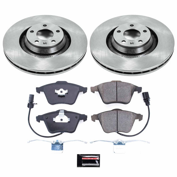 PowerStop OE Stock Replacement Low-Dust Ceramic Brake Pad and Rotor Kit