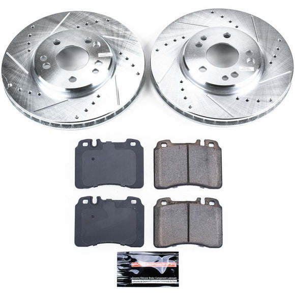 PowerStop Z23 Daily Driver Carbon-Fiber Ceramic Brake Pad and Drilled & Slotted