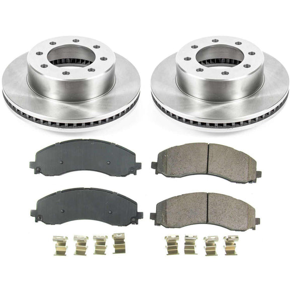 PowerStop OE Stock Replacement Low-Dust Ceramic Brake Pad and Rotor Kit