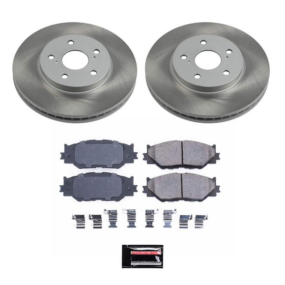 PowerStop Semi-Coated Rotor and Low-Dust Ceramic Brake Pad Kit