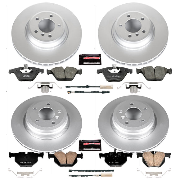 PowerStop Genuine Geomet Coated Rotor and Carbon-Fiber Ceramic Brake Pad Kit