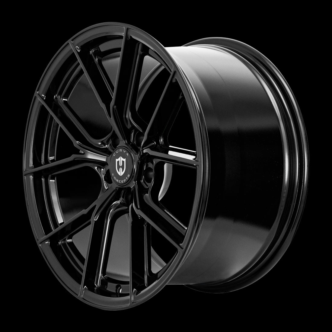 19x9.5 Curva CFF70 Gloss Black 5x120 ET40 wheel/rim