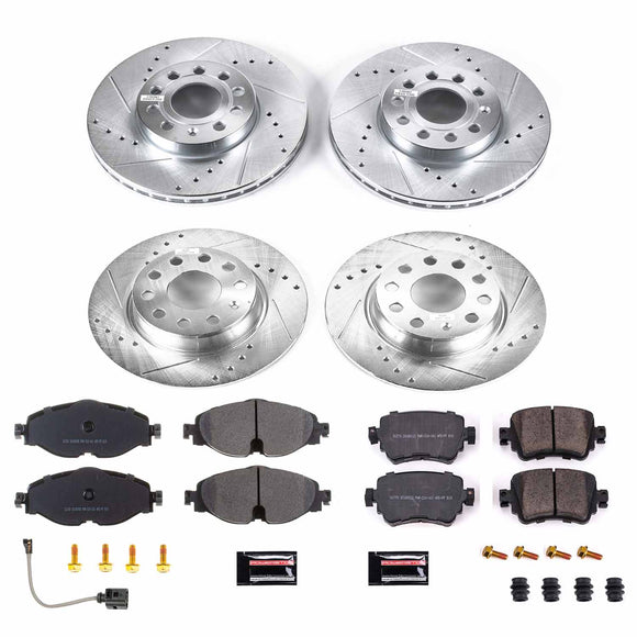 PowerStop Z23 Daily Driver Carbon-Fiber Ceramic Brake Pad and Drilled & Slotted