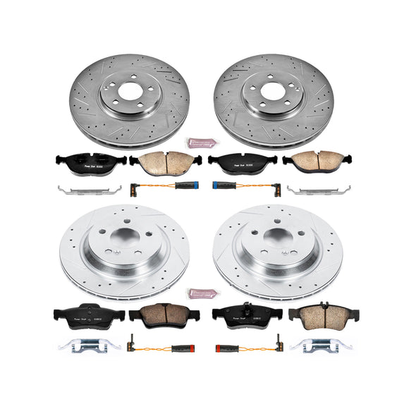 PowerStop Z23 Daily Driver Carbon-Fiber Ceramic Brake Pad and Drilled & Slotted