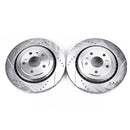 PowerStop Evolution Drilled Slotted Rotors Pair Rear For Cadillac ATS