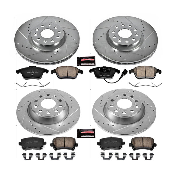 PowerStop Z23 Daily Driver Carbon-Fiber Ceramic Brake Pad and Drilled & Slotted