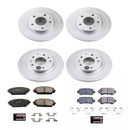 PowerStop Genuine Geomet Coated Rotor and Low-Dust Ceramic Brake Pad Kit
