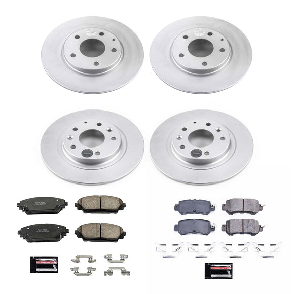 PowerStop Genuine Geomet Coated Rotor and Low-Dust Ceramic Brake Pad Kit