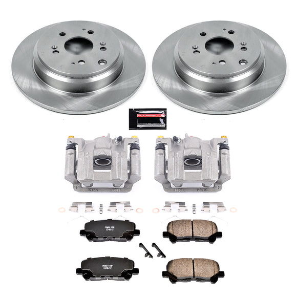 PowerStop OE Stock Replacement Low-Dust Ceramic Brake Pad, Rotor and Caliper Kit
