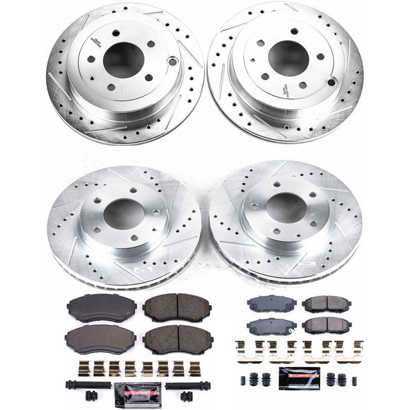 PowerStop Z23 Daily Driver Carbon-Fiber Ceramic Brake Pad and Drilled & Slotted