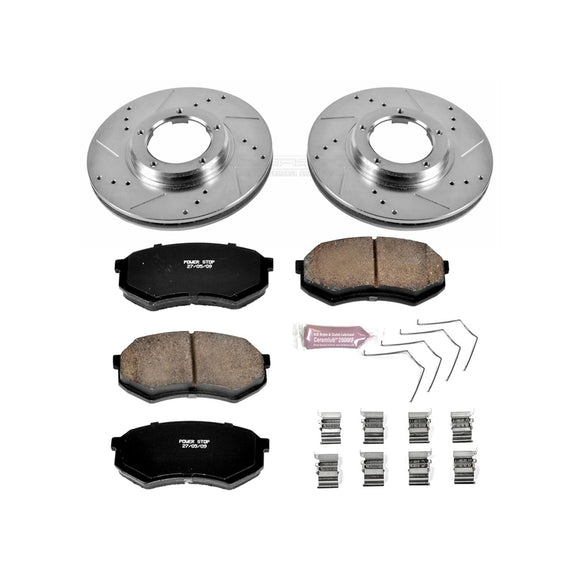 PowerStop Z23 Daily Driver Carbon-Fiber Ceramic Brake Pad and Drilled & Slotted