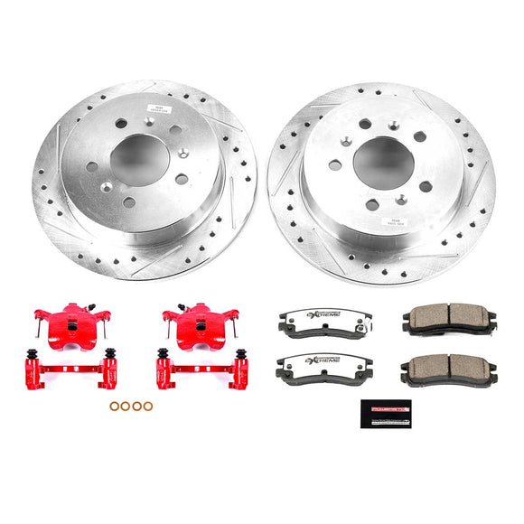 PowerStop Z26 Street Performance Ceramic Brake Pad, Drilled Slotted Rotor, and C