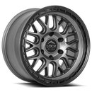 17x9 Lock Off-Road Onyx Matte Grey Matte Black Ring 6x139.7 ET1 Wheel