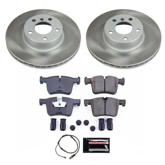 PowerStop Semi-Coated Rotor and Low-Dust Ceramic Brake Pad Kit