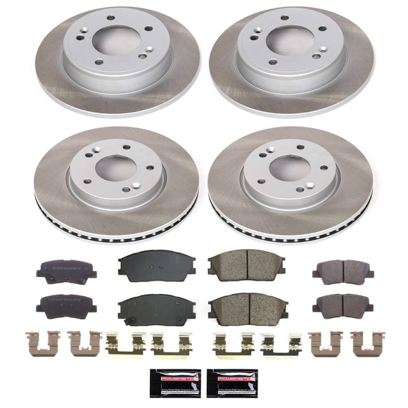 PowerStop Semi-Coated Rotor and Low-Dust Ceramic Brake Pad Kit