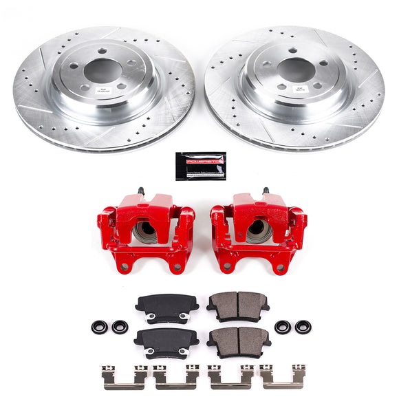 PowerStop Z23 Daily Driver Carbon-Fiber Ceramic Pads Drilled & Slotted Rotor & C