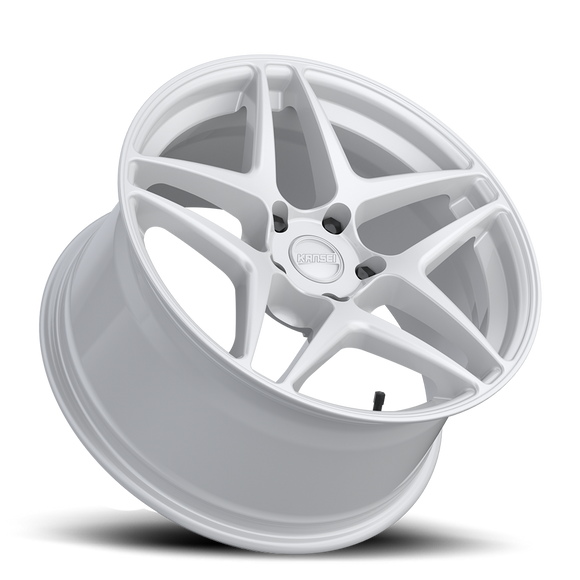 19x9.5 Kansei K15W Astro Gloss White 5x114.3 ET22 CB73.1 Wheel