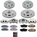PowerStop OE Stock Replacement Low-Dust Ceramic Brake Pad, Rotor and Caliper Kit