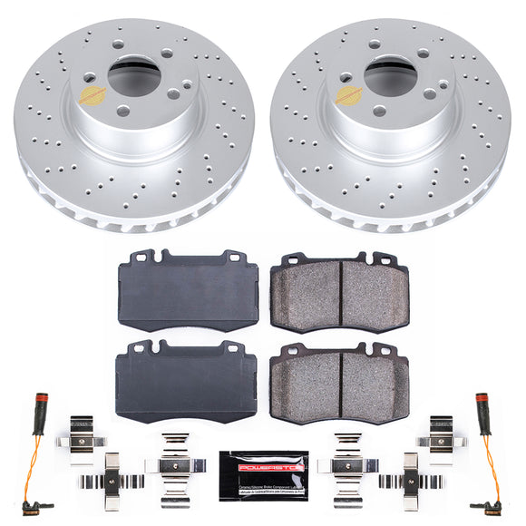 PowerStop Genuine Geomet Coated Rotor and Carbon-Fiber Ceramic Brake Pad Kit
