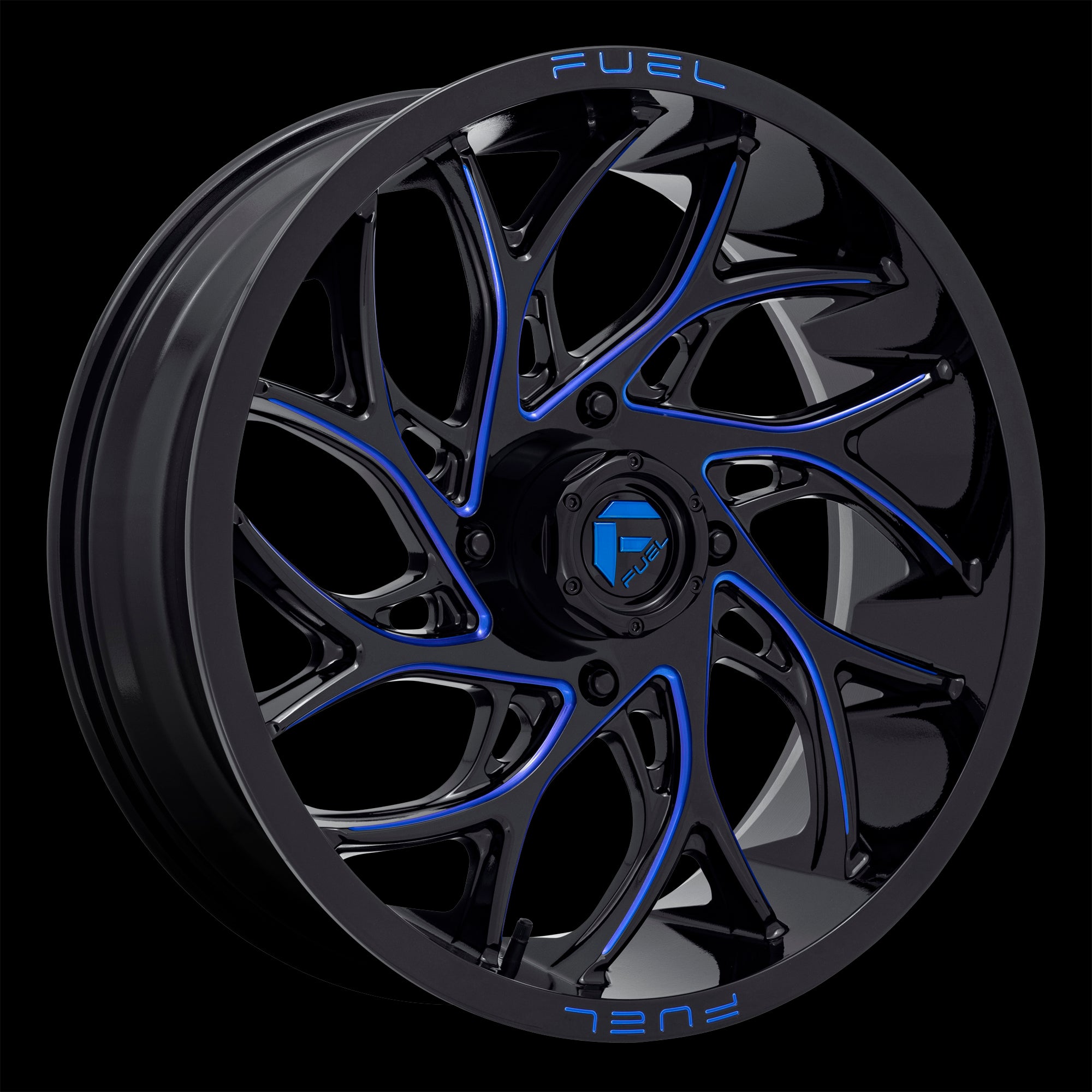 18X7 Fuel UTV D778 Runner UTV G-BLK-MILL-BLU 4X156 ET13 wheel/rim