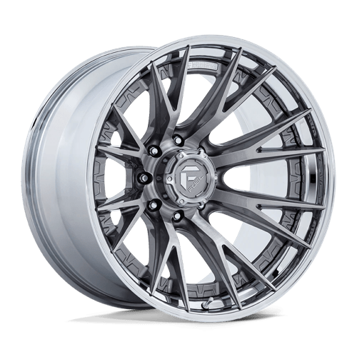 20x10 Fuel Off-Road FC402 Catalyst Platinum With Chrome Lip 8x165.1 ET-18 Wheel