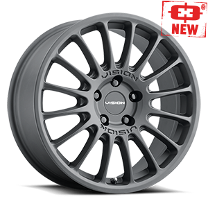17x7 Vision 477 Monaco Satin Black 5x114.3 5x4.5 ET38 Wheel Rim