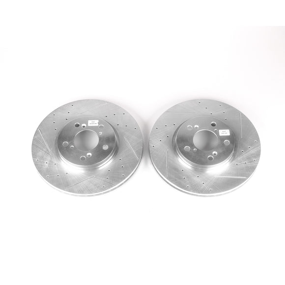 PowerStop Evolution Drilled Slotted Rotors Pair Front For Honda Ridgeline