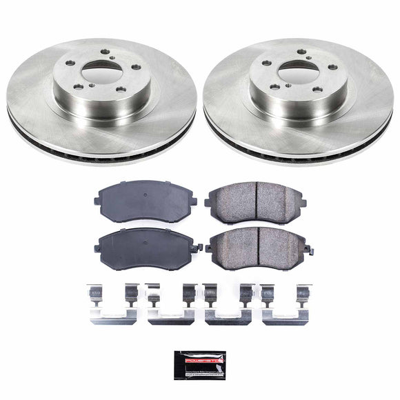 PowerStop OE Stock Replacement Low-Dust Ceramic Brake Pad and Rotor Kit