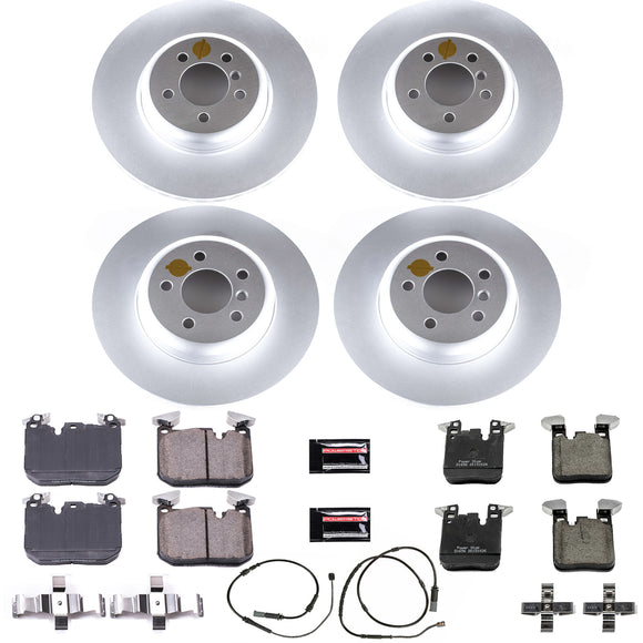PowerStop Genuine Geomet Coated Rotor and Carbon-Fiber Ceramic Brake Pad Kit