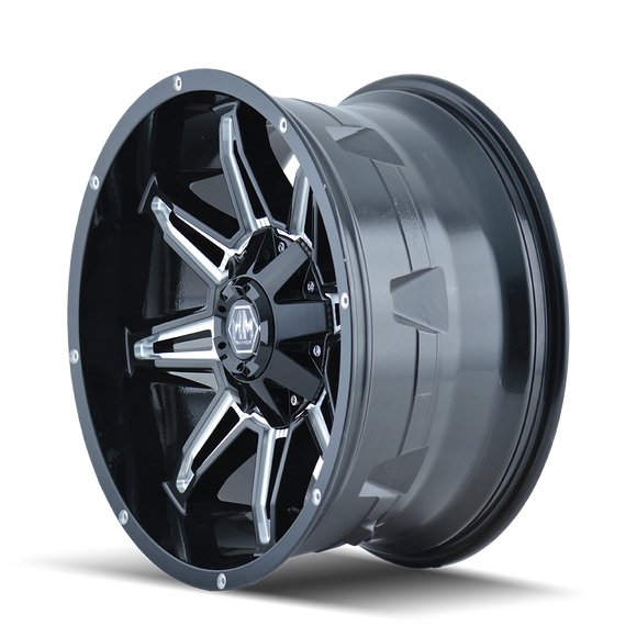 17x9 Mayhem Rampage Black-Milled Wheel/Rim 5x127 8090-7952M18