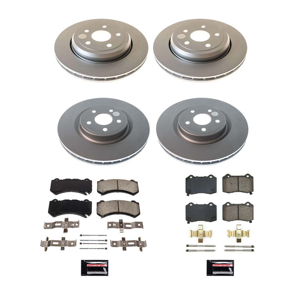 PowerStop Genuine Geomet Coated Rotor and Low-Dust Ceramic Brake Pad Kit