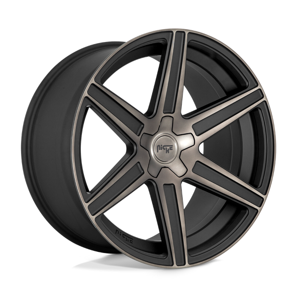 10x24 Niche Wheels Carina Matte Machined Double Dark Tint 5x139.7 ET25 CB78.10