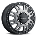 16x6 Vision 408 Manx 2 Dually Satin Grey 8x170 ET115 Wheel Rim
