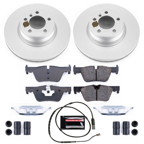 PowerStop Genuine Geomet Coated Rotor and Carbon-Fiber Ceramic Brake Pad Kit
