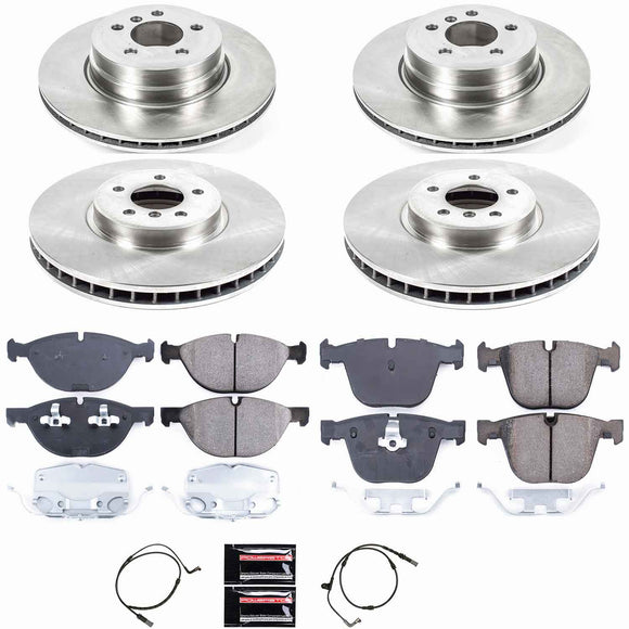 PowerStop OE Stock Replacement Low-Dust Ceramic Brake Pad and Rotor Kit